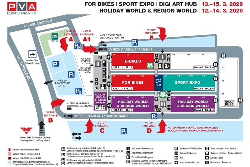 Mapa veletrhu For Bikes